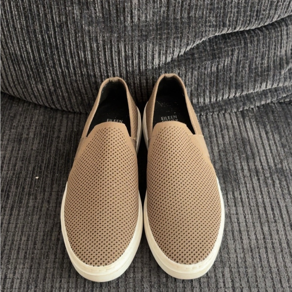 Eileen Fisher Tan Athletic Slip-On Shoes